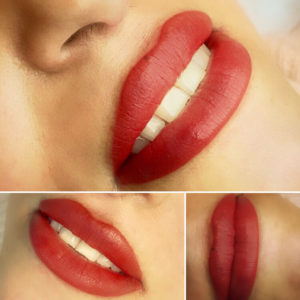 Red full lips